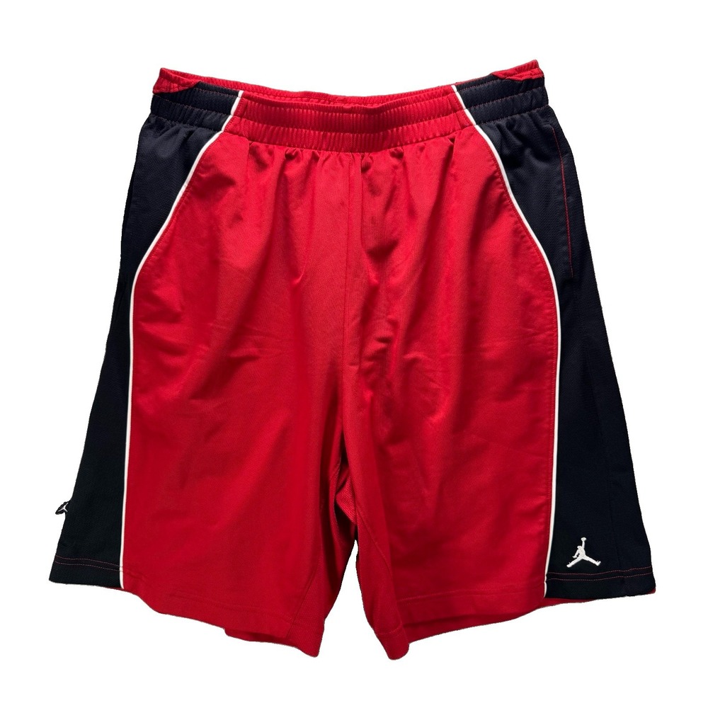 Vintage Nike Air Jordan Shorts Mens XL Red Baggy Hoops Y2K Basketball Hip Hop